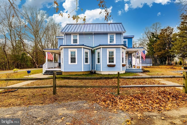 front facade with covered porch