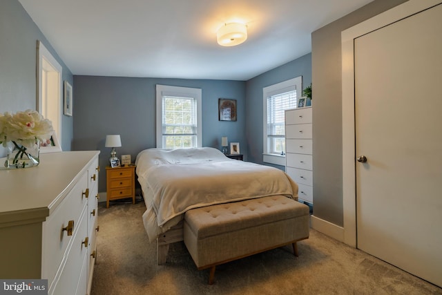 bedroom with carpet flooring