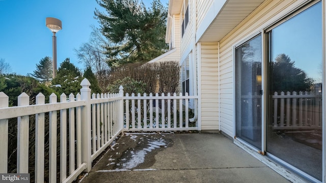 view of patio / terrace with a balcony