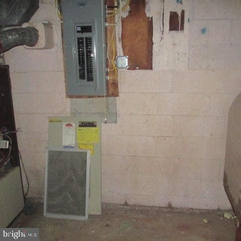 utility room with electric panel