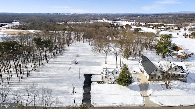 view of snowy aerial view