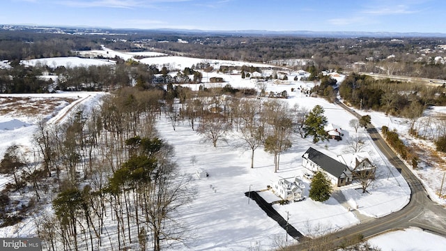 view of snowy aerial view