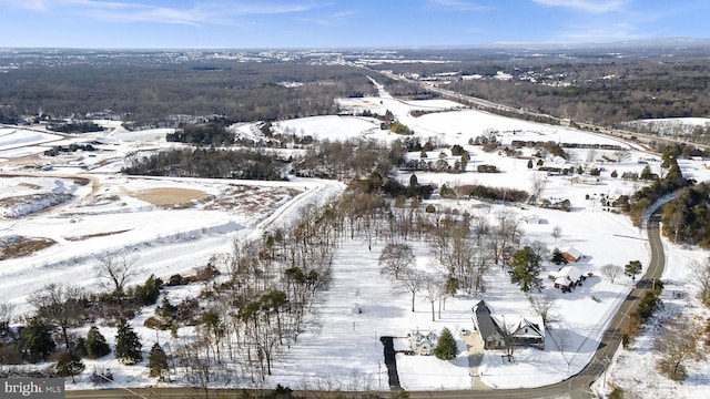 view of snowy aerial view