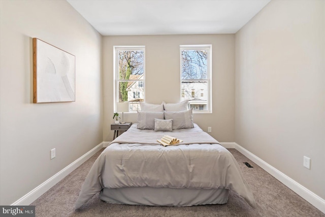 bedroom with carpet floors