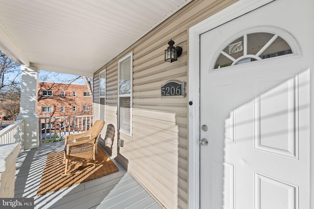 view of doorway to property