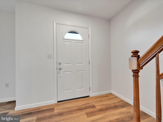 entryway featuring light wood-type flooring