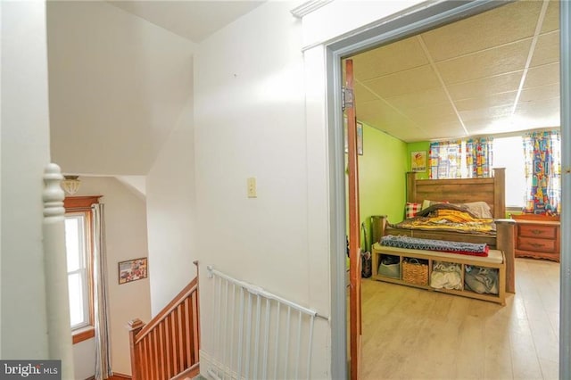 bedroom with wood-type flooring