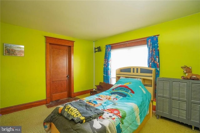 view of carpeted bedroom