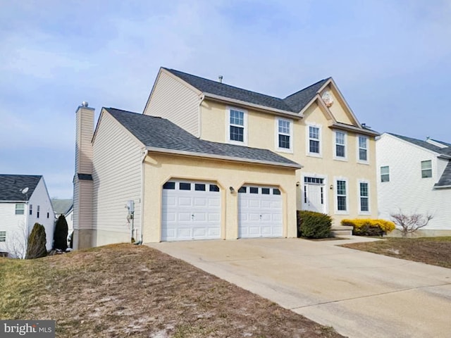 view of front facade with a garage