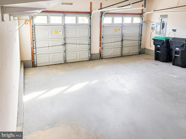 garage featuring electric panel