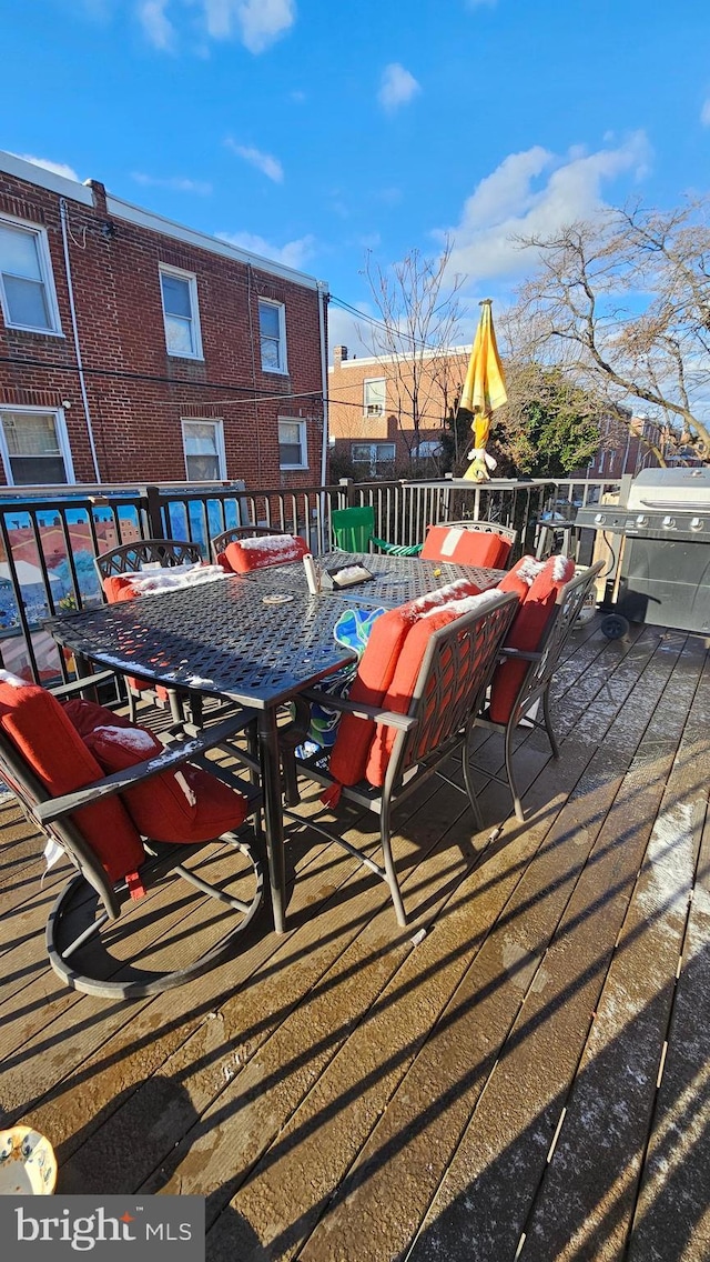 view of wooden deck