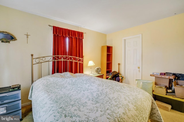 view of carpeted bedroom