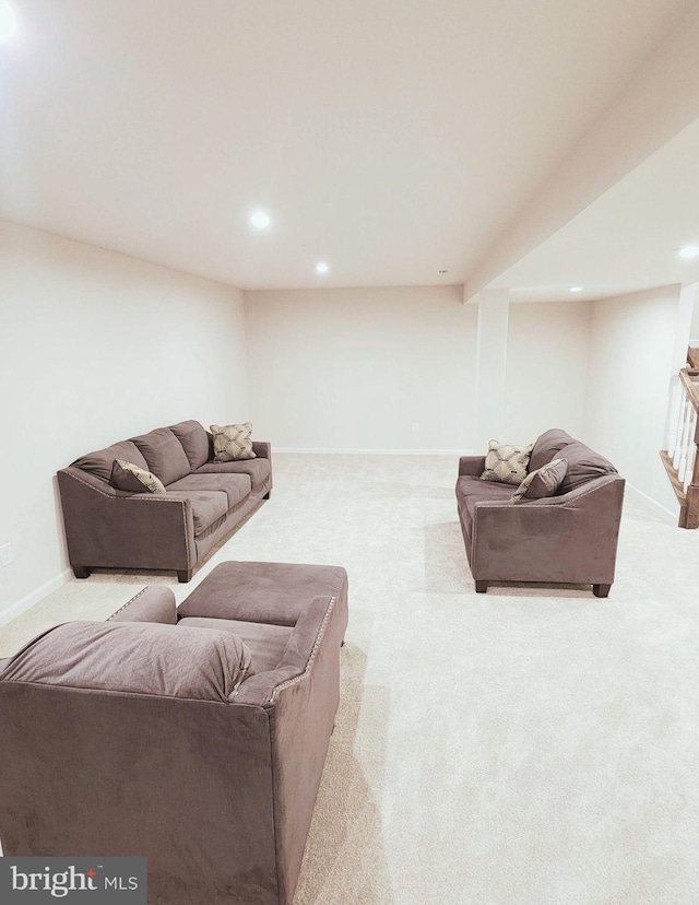 view of carpeted living room