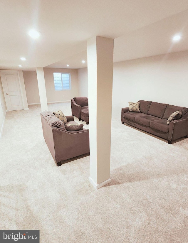 view of carpeted living room