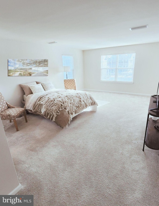 bedroom featuring carpet flooring