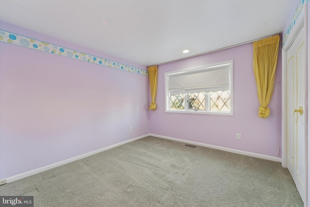 view of carpeted empty room