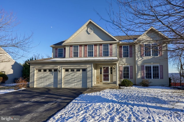 view of front of house featuring a garage