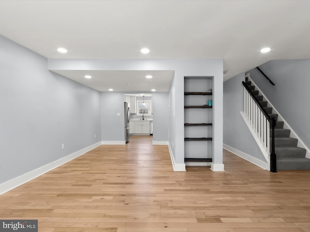 interior space with light wood-type flooring