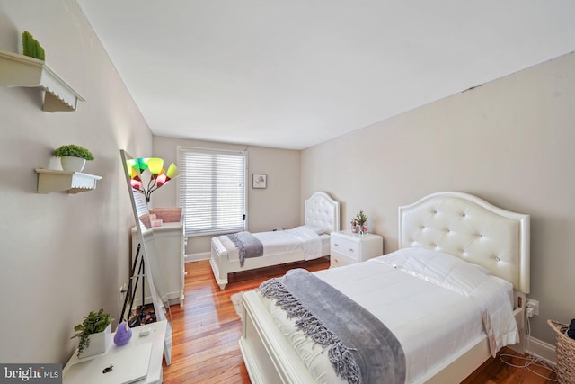 bedroom featuring light hardwood / wood-style floors