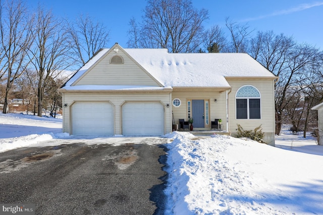 view of front of home featuring a garage