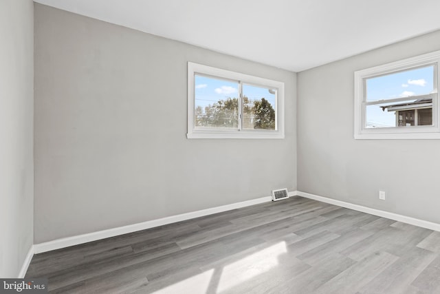 empty room with wood-type flooring