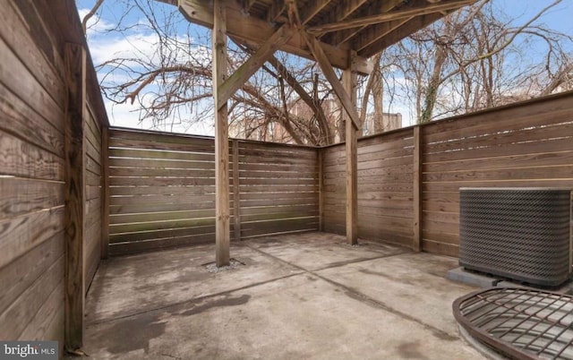 view of patio / terrace with central air condition unit