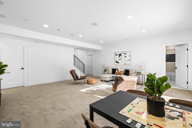 view of carpeted living room