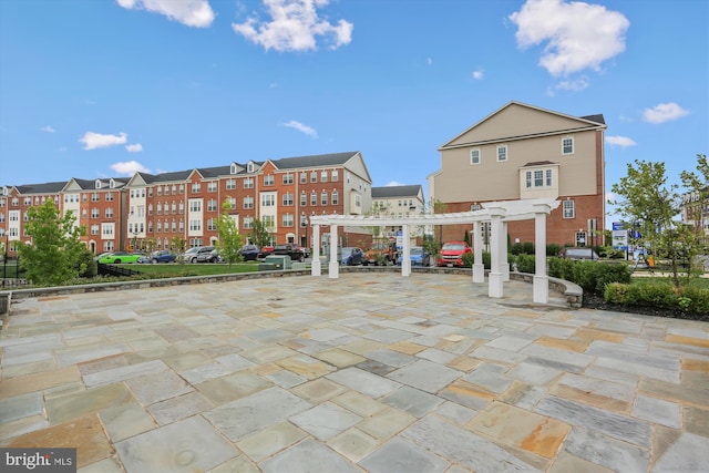 exterior space featuring a pergola and a patio area