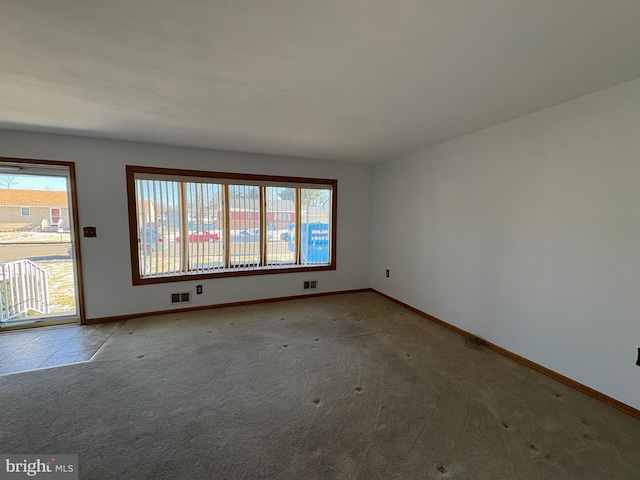 carpeted empty room with plenty of natural light