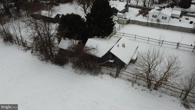 view of snowy aerial view