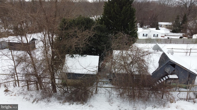 view of snowy yard