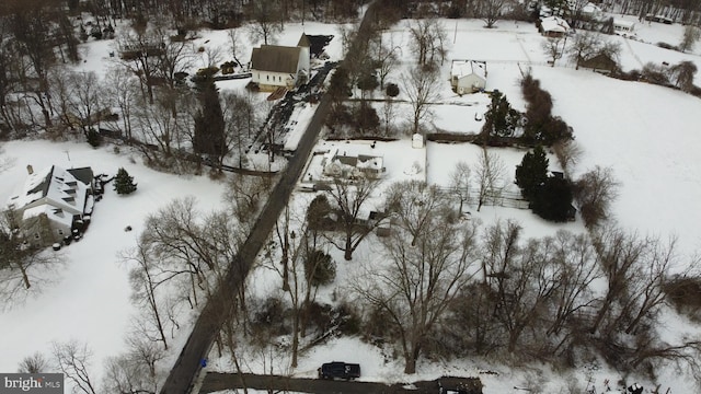 view of snowy aerial view