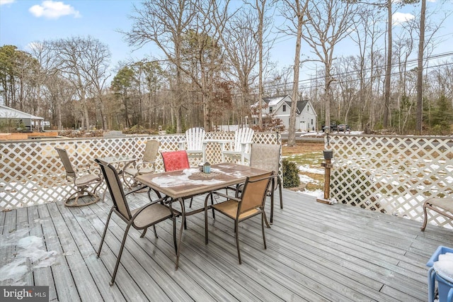 view of wooden deck