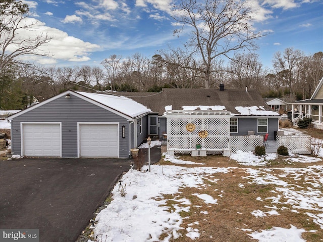 view of front of home featuring a garage