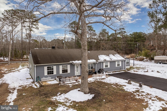 view of front of home