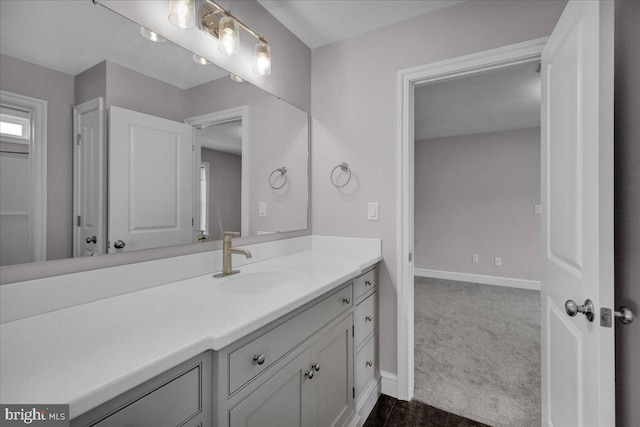 bathroom with vanity