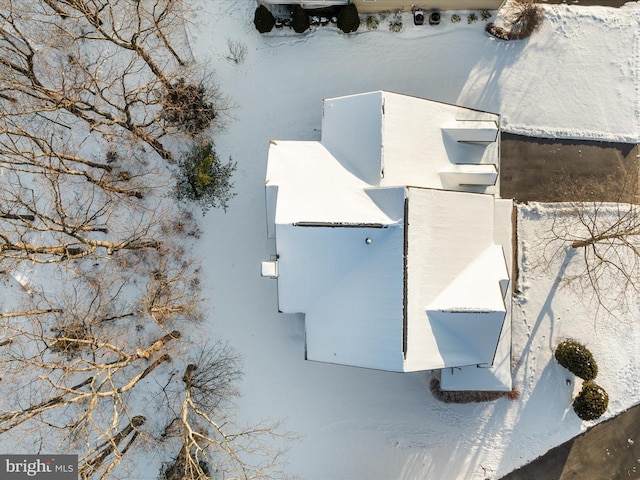 view of snowy aerial view