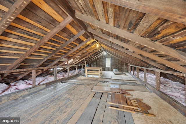 view of attic