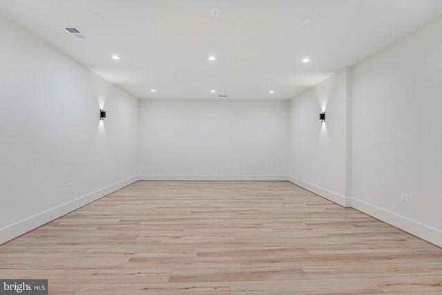 empty room featuring light hardwood / wood-style floors