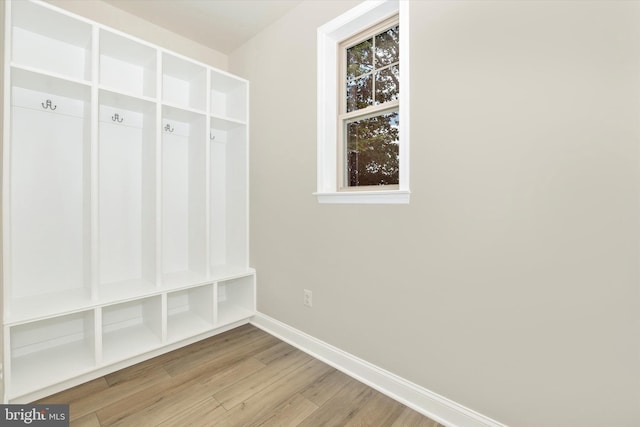 mudroom featuring light hardwood / wood-style floors