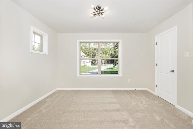 view of carpeted spare room