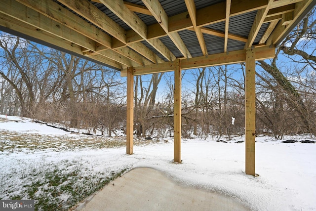 view of snowy yard