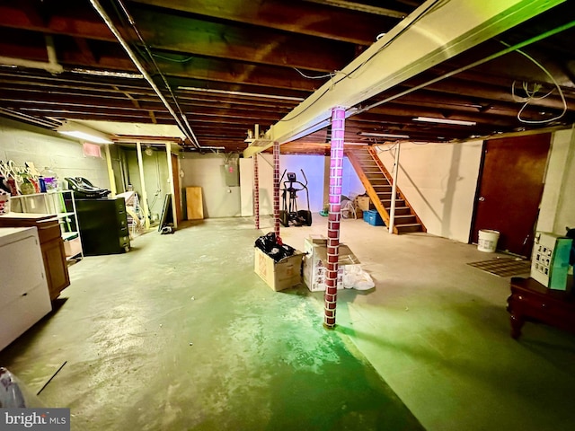 view of basement