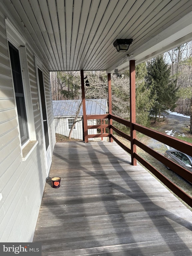 view of wooden deck