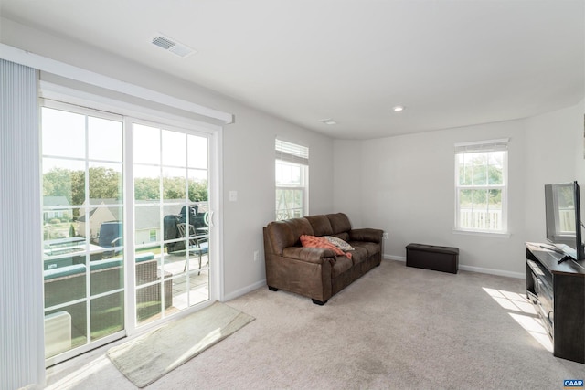 view of carpeted living room