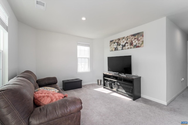 view of carpeted living room