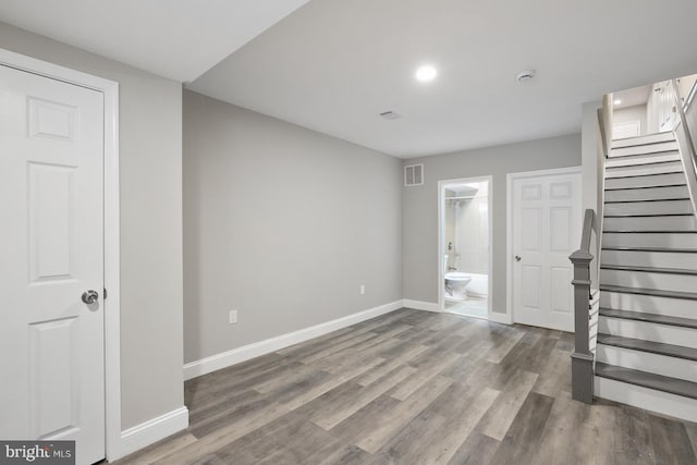 interior space featuring hardwood / wood-style floors