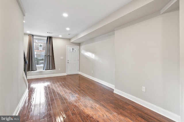 interior space featuring wood-type flooring