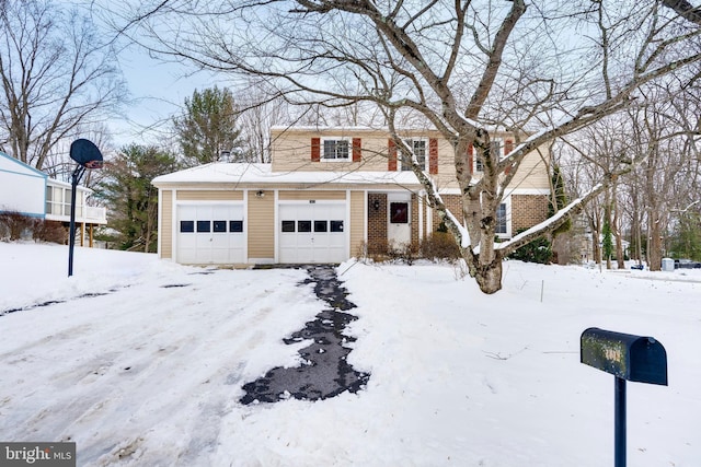 front of property featuring a garage