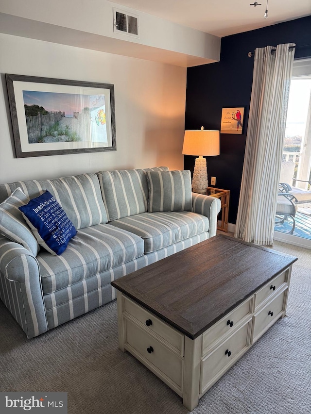 view of carpeted living room